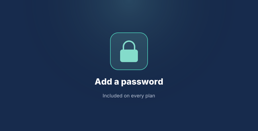 Add a server-side password before sharing the preview